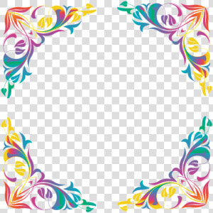 Decoration  Corner  Border  Frame  Design  Pattern   Flower Decorative Border Design  HD Png Download