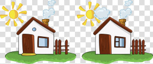 Find The Differences In Houses   Different Types Of Houses Class 3  HD Png Download