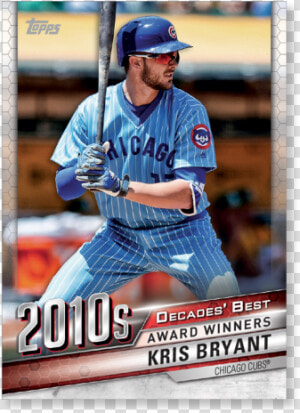 Kris Bryant 2020 Topps Series 1 Decades Best 2010 Poster   Topps 2020 Baseball Cards Kris Bryant  HD Png Download