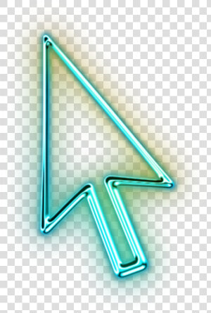 Neon Fluorescent Fluorescente Flecha Arrow Green Verde   Cool Transparent Background Cursor Png  Png Download