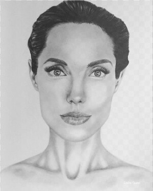 Transparent Angelina Jolie Png   Sketch  Png Download