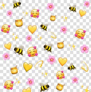  emoji  background  honey  bee  emojiface  emojistickers   Honey Emoji Background  HD Png Download