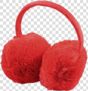 Red Fluffy Earmuffs   Ear Cover For Winter  HD Png Download