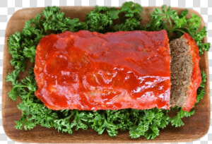 Meatloaf On A Wooden Tray   Fast Food  HD Png Download