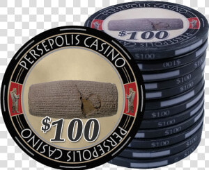 Persepolis Casino Black  100 Ceramic Poker Chip   Ceramic Poker Chip  HD Png Download