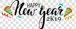 Happy New Year Logo Vector Free Download   New Year 2019 Vector Free Download  HD Png Download