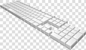 Keyboard Perspective   Keyboard Clipart 3d  HD Png Download