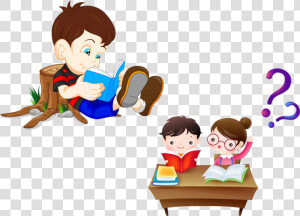 Clipart Reading Read Book   Boy Reading A Book Clipart  HD Png Download