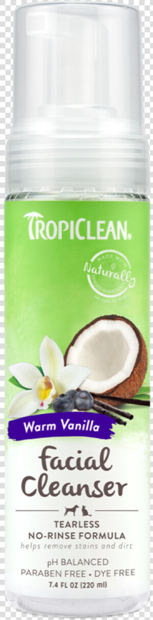 Tropiclean Warm Vanilla Tearless Facial Cleanser No   Tropiclean Waterless Pet Shampoo  HD Png Download