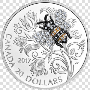 2017 1 Oz Canada Bejeweled Bugs   20 Dollars Canada Bee 2017  HD Png Download