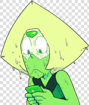 Green Vertebrate Cartoon Yellow Fictional Character   Steven Universe Tumblr Peridot  HD Png Download