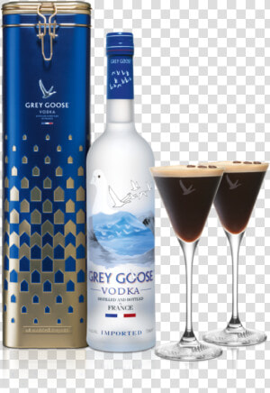 Grey Goose Holiday Tin And Espresso Martini   Liqueur  HD Png Download