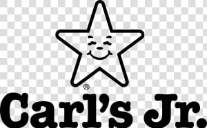 Carls Jr Logo Black And White  HD Png Download