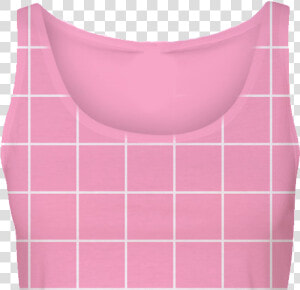 Pink Grid Crop Tank   Active Tank  HD Png Download