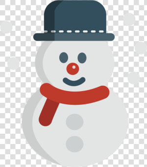 Snowman To Use Transparent Image Clipart   Simple Cartoon Snowman  HD Png Download