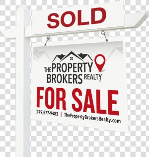 Professional Yard Sign Listed By The Property Brokers   Banner  HD Png Download