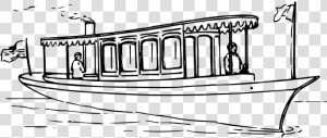 Boat  Powered  Steam  Transportation   Boat Or Ship Drawing  HD Png Download