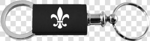 Au tomotive Gold Fleur De Lis Black Anodized Aluminum   Keychain  HD Png Download