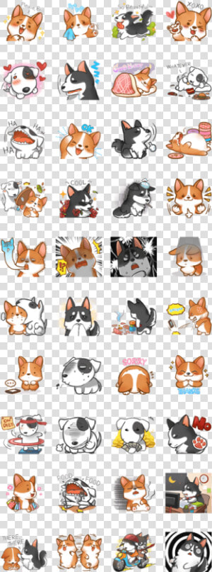 Corgi Clipart Sticker   Line Corgi Sticker  HD Png Download