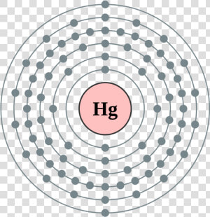 Transparent Atom Mercury   Many Valence Electrons Does Platinum Have  HD Png Download