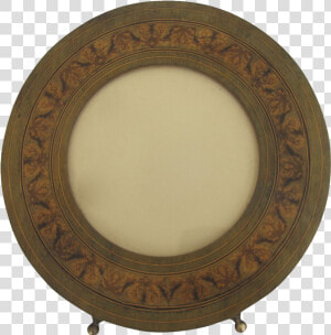 Vintage Olive Wood Round Inlaid Frame From Blacktulip  HD Png Download