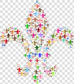 Colorful Fleur De Lis Fractal 3 Clip Arts   Fleur De Lis Colorful  HD Png Download