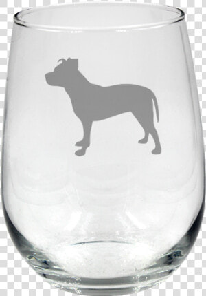 Staffordshire Bull Terrier Dog Stemless Wine title   Bull Terrier  miniature   HD Png Download