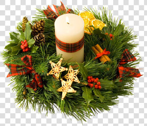 Christmas Candle Decoration   Christmas Candle Modern Clipart  HD Png Download