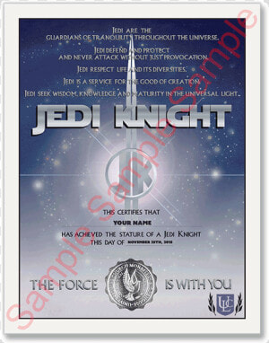 Jedi Knight Credential   Jedi Knight Certificate  HD Png Download