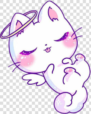  kawaii  cute  angel  kitty   Anime Kawaii Cute Cat  HD Png Download