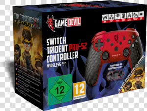 Game Devil Switch Trident Pro s2 Wireless Controller   Nintendo Switch Red Trident Pro S2 Wireless Controller  HD Png Download