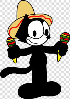 Transparent Mexico Outline Png   Felix The Cat Mexico  Png Download