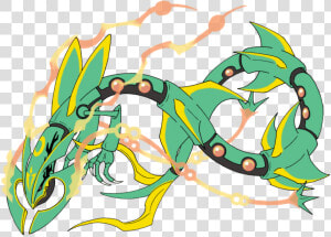 How To Draw Rayquaza Dragoart M Ex Step By Easy Shiny   Easy Mega Rayquaza Drawing  HD Png Download