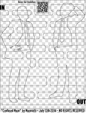 Confused Maze Coloring For Grown Ups Clip Arts   Line Art  HD Png Download