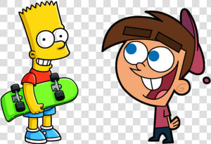 Bart Simpson And Timmy Turner By Arthony70100   Timmy Turner Trans Girl  HD Png Download