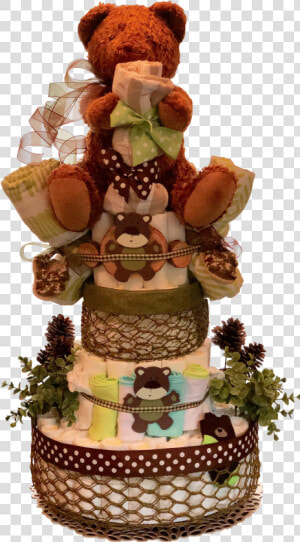 Bear Diaper Cake Www   Cake Decorating  HD Png Download