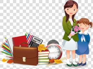 Clip Art Cartoon Pictures Of Teachers And Students   Teacher And Student Png  Transparent Png