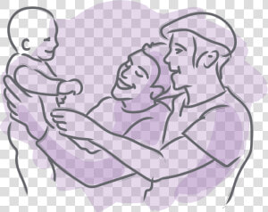 Same Sex Family Drawing  HD Png Download