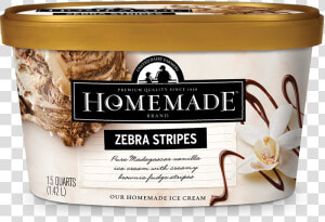 Homemade Brand Zebra Stripes Ice Cream 48oz   Homemade Caramel Latte Ice Cream  HD Png Download