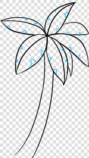 How To Draw Palm Tree   Easy Cartoon Palm Tree  HD Png Download