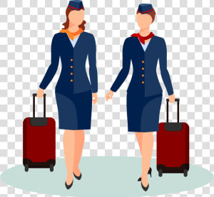 Stewardess Png   Cartoon Transparent Flight Attendant  Png Download