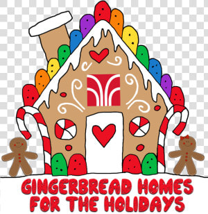 Gingerbread Homes For The Holidays Clip Free Library   Candy House Clipart  HD Png Download