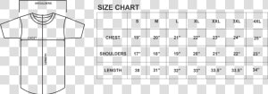 Sandhu T Shirt Size Chart  HD Png Download