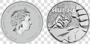 2019 Tuvalu 1 Oz Hulk Silver Coin   Tuvalu Hulk 2019 1 Oz  HD Png Download