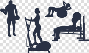 Silhouette Fitness Centre Clip Art Scalable Vector   Siluetas Gimnasio Png  Transparent Png