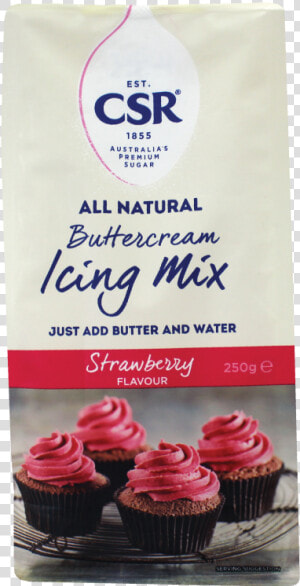 Csr Sugar Australia Icing Mix Strawberry Flat Bottom   Cupcake  HD Png Download