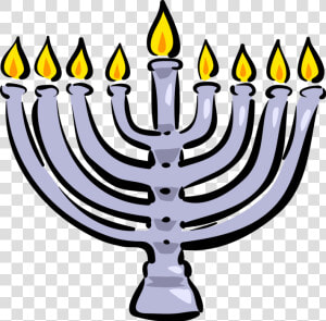 Vector Illustration Of Jewish Chanukah Hanukkah Menorah  HD Png Download