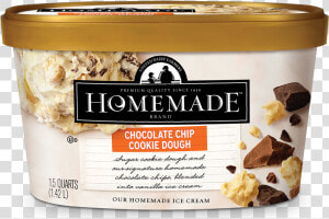 Homemade Brand Chocolate Chip Cookie Dough Ice Cream   Homemade Brand Ice Cream  HD Png Download