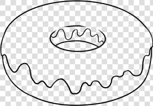 Donut Clipart Outline How   Easy To Draw Donut  HD Png Download