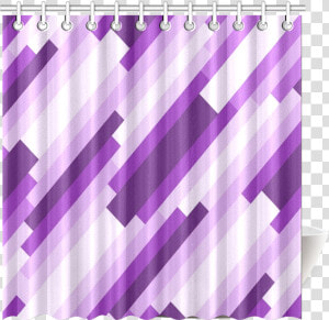 Shades Of Purple Diagonal Stripes Shower Curtain 69   Curtain  HD Png Download